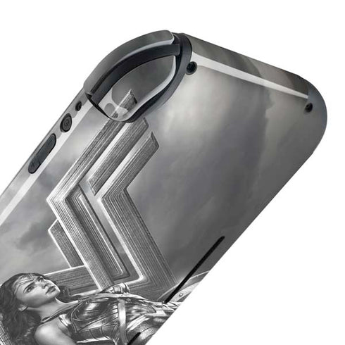 The Justice League (2017) Wonder Woman Poster Nintendo Switch Lite Skin